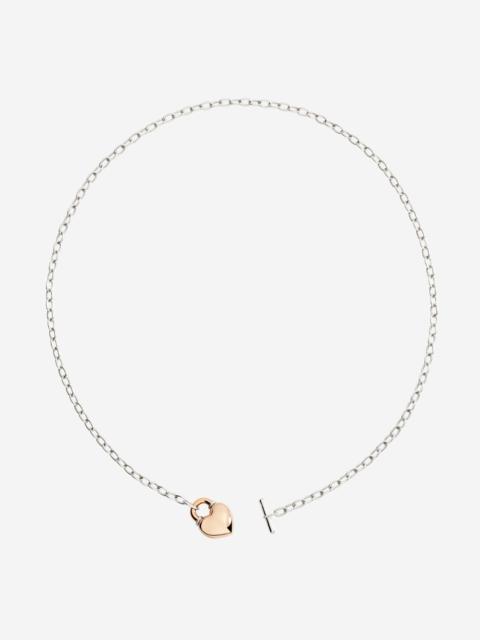 DoDo Rose Gold & Silver Heart Necklace
