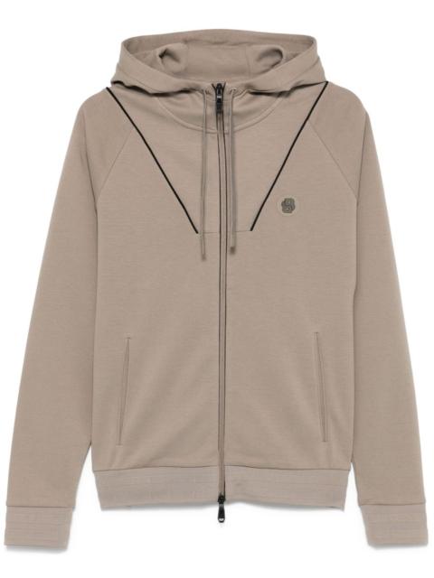 BOSS Double B-monogram zip-up hoodie