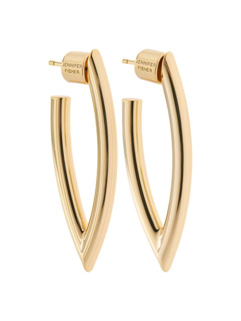 JENNIFER FISHER Small Feather Hoop Earrings - Yellow