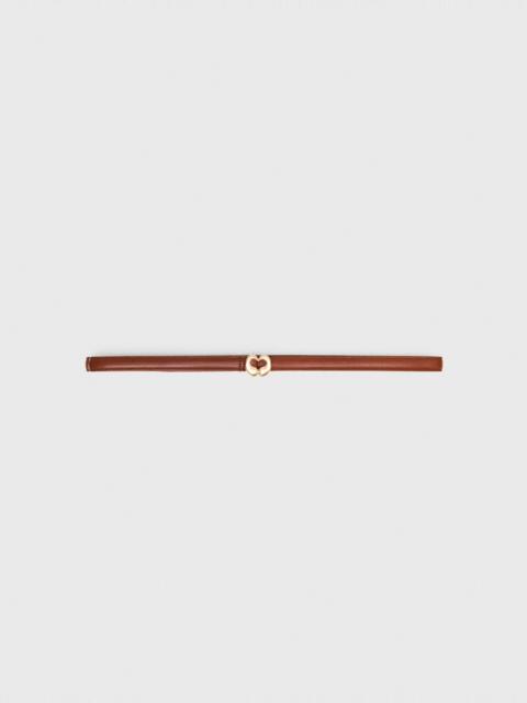 maje Slim smooth leather logo belt