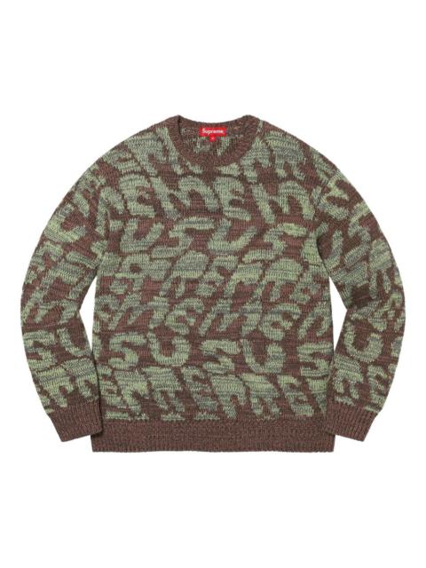 jacquard-logo crew-neck sweater