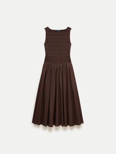 J.CREW Lina smocked midi dress