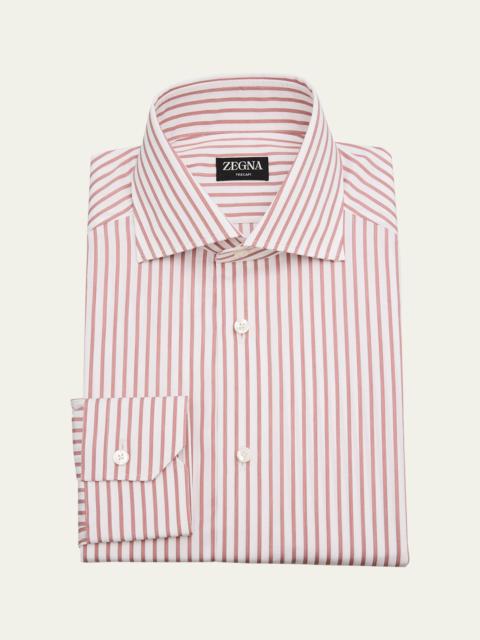 ZEGNA Men's Trecapi Cotton Stripe Dress Shirt
