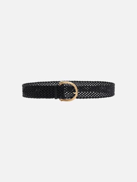 CAMILLA BRAIDED LEOPARD BUCKLE BELT