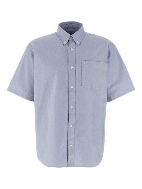 Carhartt WIP 로고 자수 옥스포드 셔츠