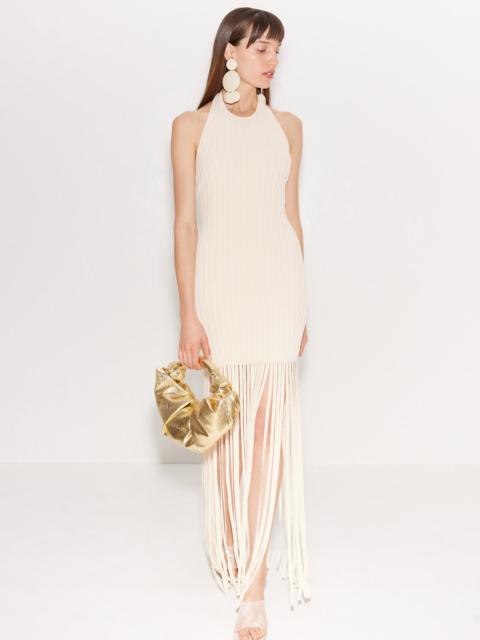 SIMONMILLER Junjo Fringe Knit Dress In Seashell