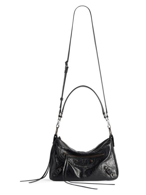 BALENCIAGA Men's Le City Moto Small Crossbody Bag - Black