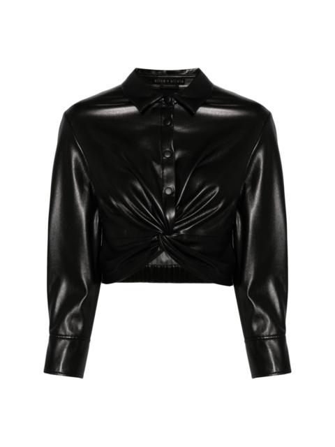 Phebe faux-leather shirt