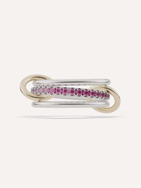 Spinelli Kilcollin Mixed Metal Tigris SG Pink Ombré Sapphire Ring