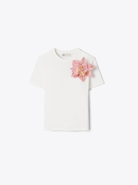 TORY BURCH Embellished Cotton T-Shirt