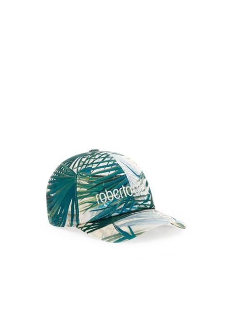 Roberto Cavalli palm-print embroidered-logo baseball cap