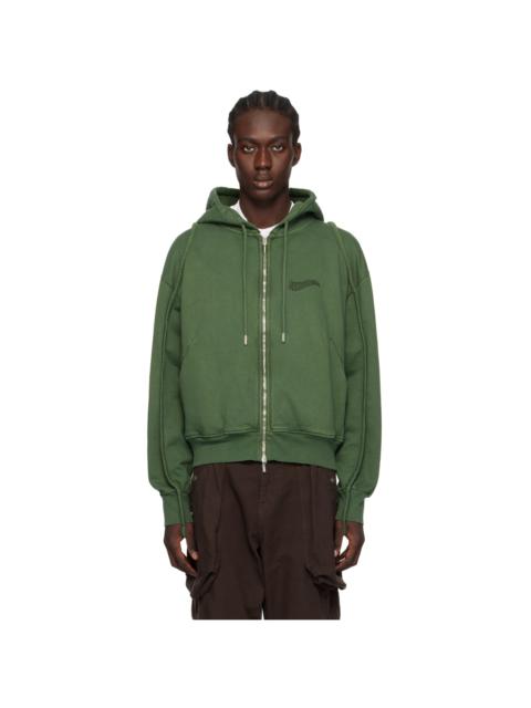 JACQUEMUS Green 'Le Sweater Camargue Zippé' Hoodie