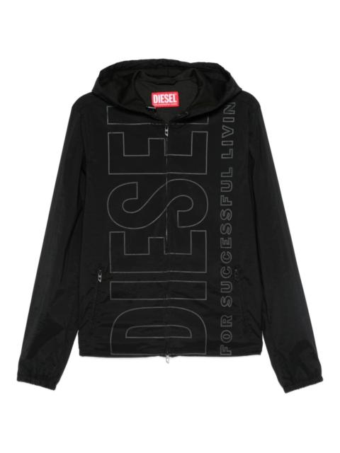 Diesel logo-print hooded jacket