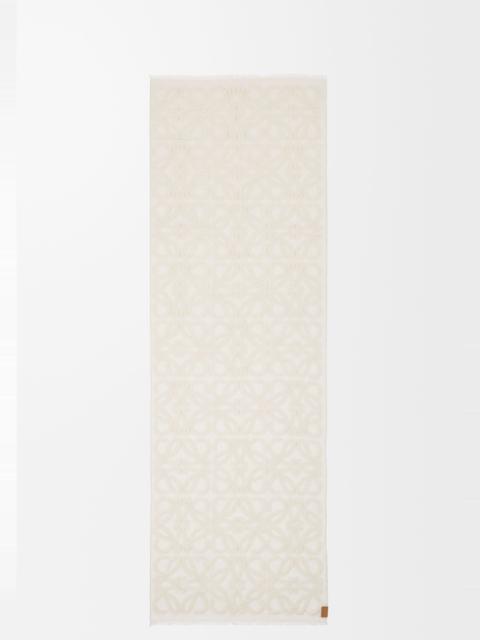 Loewe Scarf in wool, cotton and silk blend