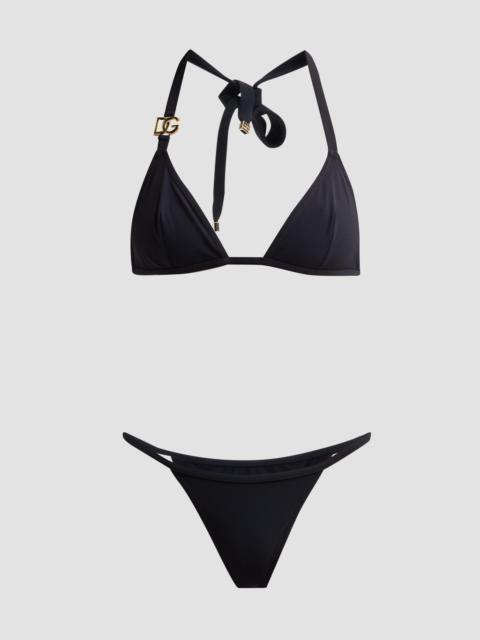 Dolce & Gabbana Women's Logo Triangle Bikini - Nero