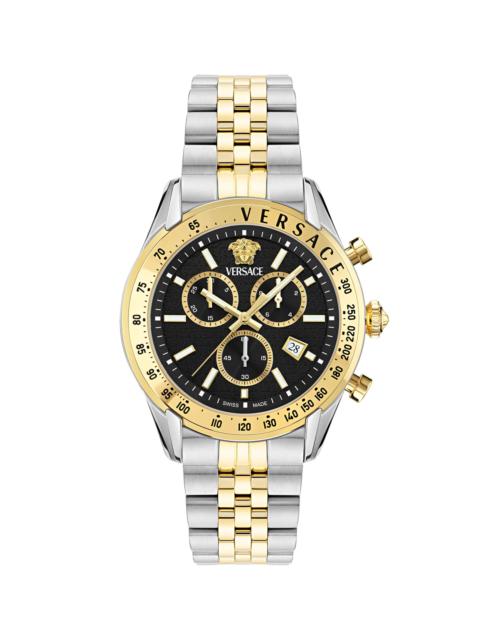 VERSACE Men's Chrono Master Two-Tone Stainless Steel Bracelet Watch/44MM - Black Two Tone