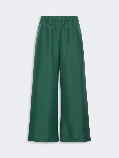 WEEKEND Max Mara ZAINO Cropped silk trousers - DARK GREEN