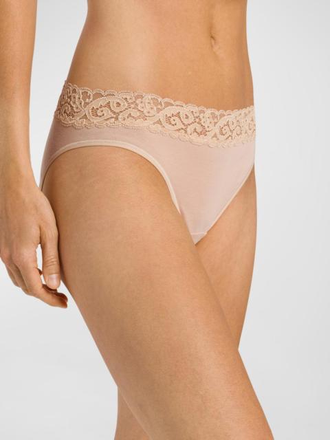 HANRO Moments High-Cut Lace-Trim Briefs