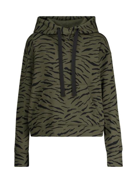 velvet Roseanne printed cotton hoodie