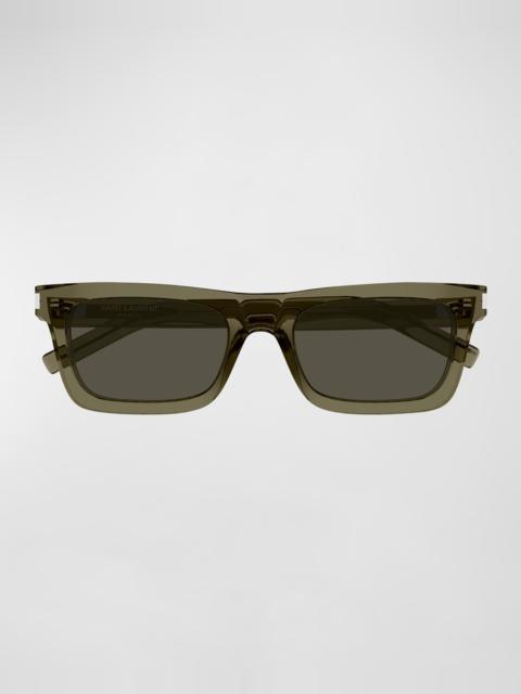 SAINT LAURENT Acetate Rectangle Sunglasses