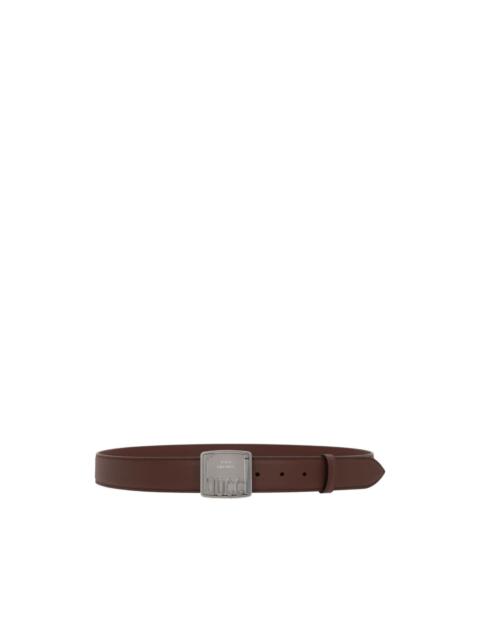 GUCCI logo-plaque leather belt