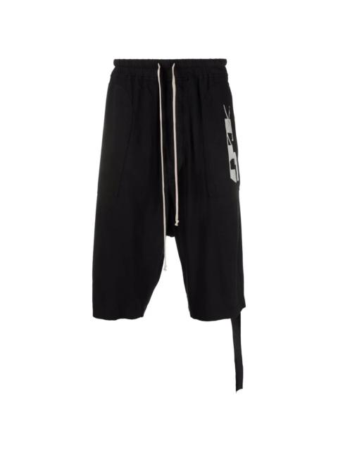 Rick Owens DRKSHDW logo-print track shorts
