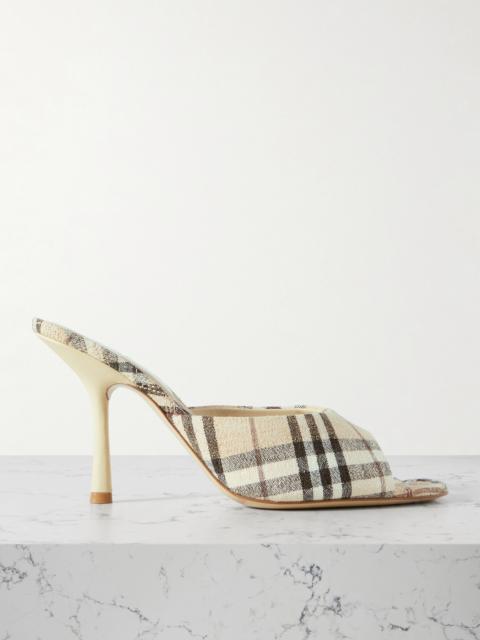 Burberry Checked Linen Mules