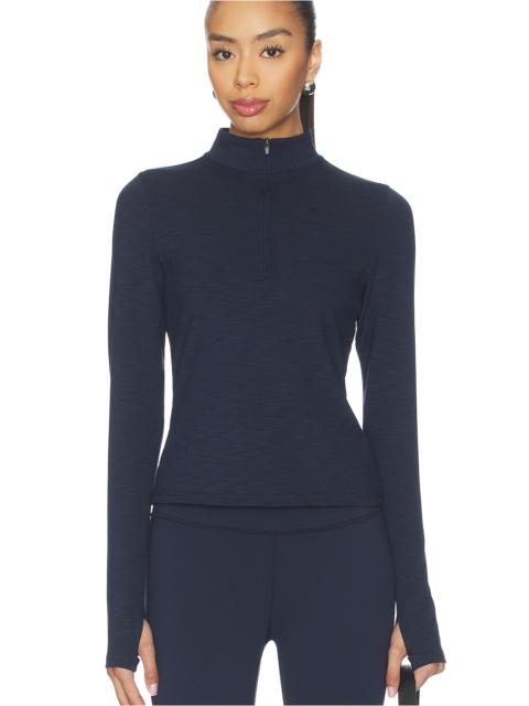 SPLITS59 Stevie Active Rib Half Zip Waist Length Top