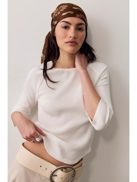FREE PEOPLE We The Free Easy Does It Three-Quarter Sleeve Top