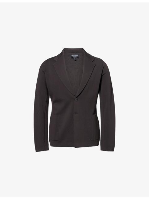 EMPORIO ARMANI Icon Single-Breasted Knitted Blazer