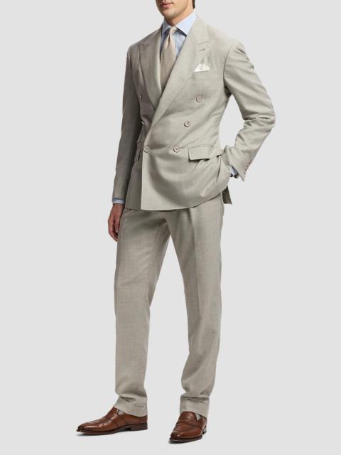 Ralph Lauren Men's Double-Breasted Wool Flannel Suit - Pearl Grey