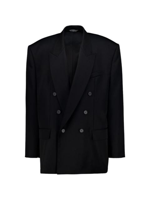 BALENCIAGA double-breasted wool-gabardine jacket