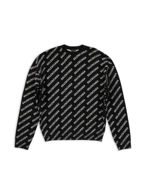 BALENCIAGA mini allover logo sweater