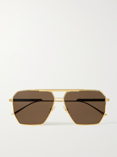 Bottega Veneta Original aviator-style gold-tone sunglasses Gold