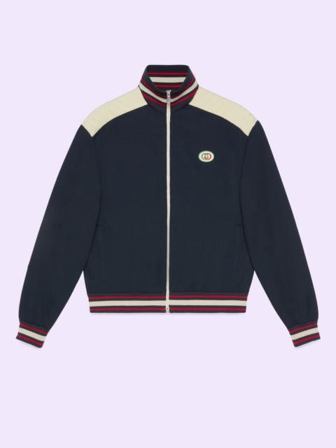 Cotton jersey zip jacket
