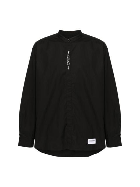 embroidered logo cotton shirt