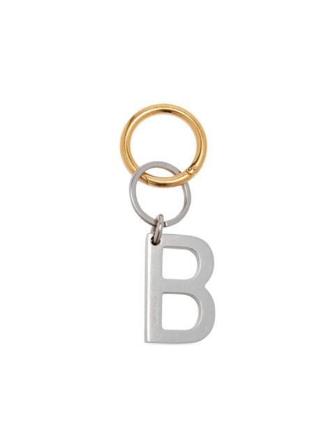 BALENCIAGA B Chain Keychain in Silver/gold