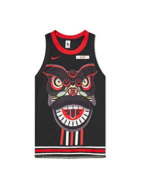 Nike Nike x Clot Crossover Nrg Ge Jersey Basketball Vest Black Red Blackred CK0094-010