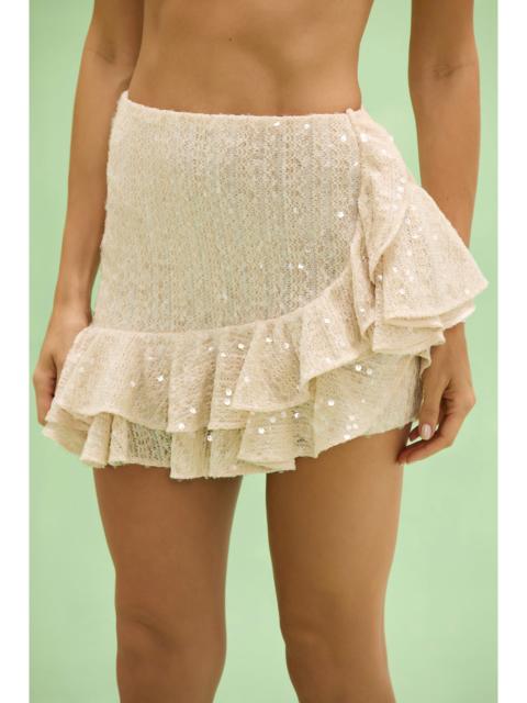 PatBO IARA CROCHET MINI SKIRT
