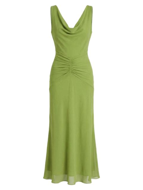 NICHOLAS Women's Calia Ruched Georgette Maxi Dress - Leaf