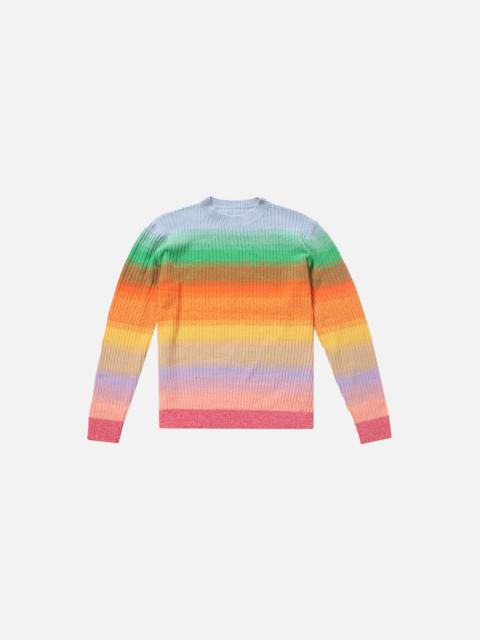 The Elder Statesman MORPH STRIPE CREW