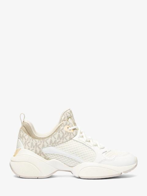 MICHAEL KORS Bowie Signature Logo and Mesh Trainer