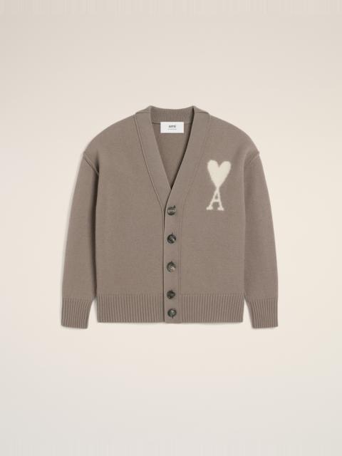 AMI Paris TAUPE WOOL AMI DE COEUR CARDIGAN