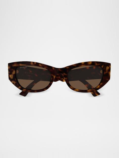 GUCCI 53mm Acetate Cat-Eye Sunglasses