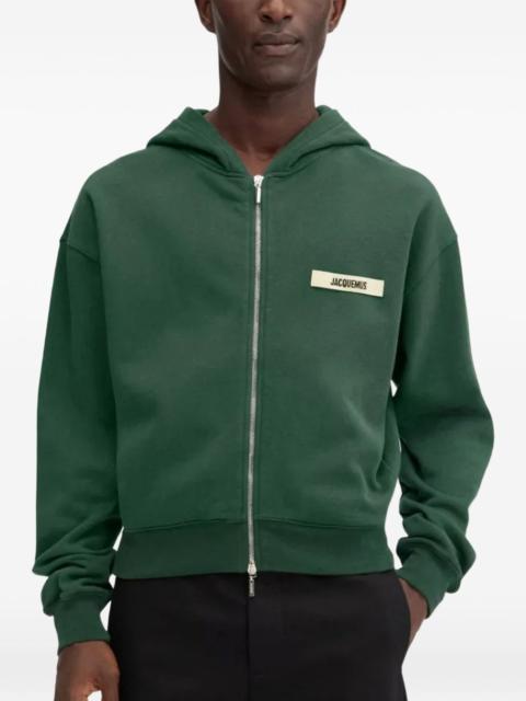 JACQUEMUS logo zipped hoodie