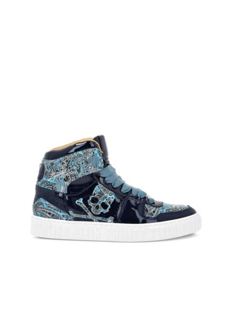 Paisley high-top sneakers