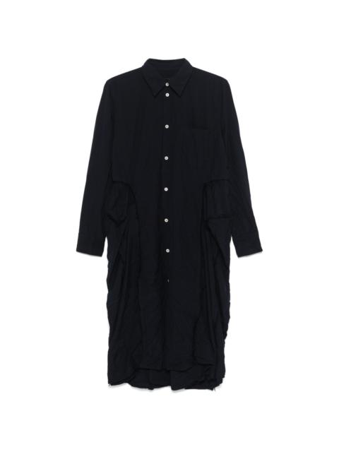 distressed-effect midi dress