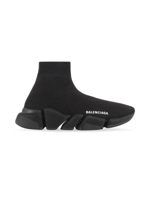 BALENCIAGA Women's Speed 2.0 Sneaker Shiny in Black
