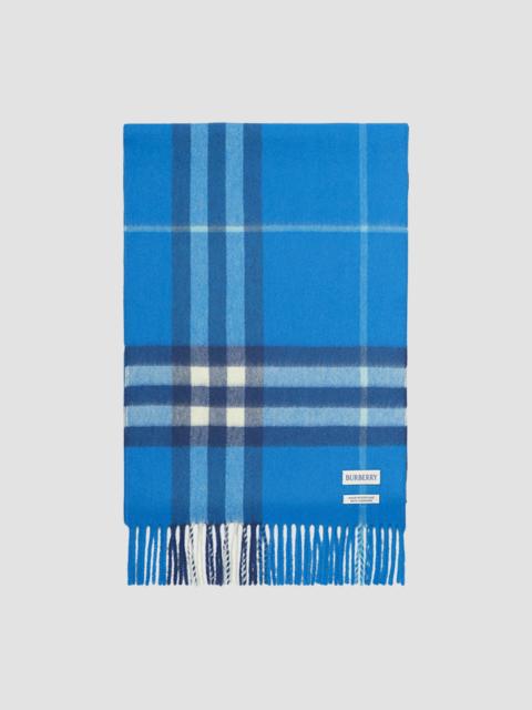 Burberry Men's Check Cashmere Scarf - Lido Blue
