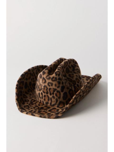 FREE PEOPLE Cash Leopard Cowboy Hat